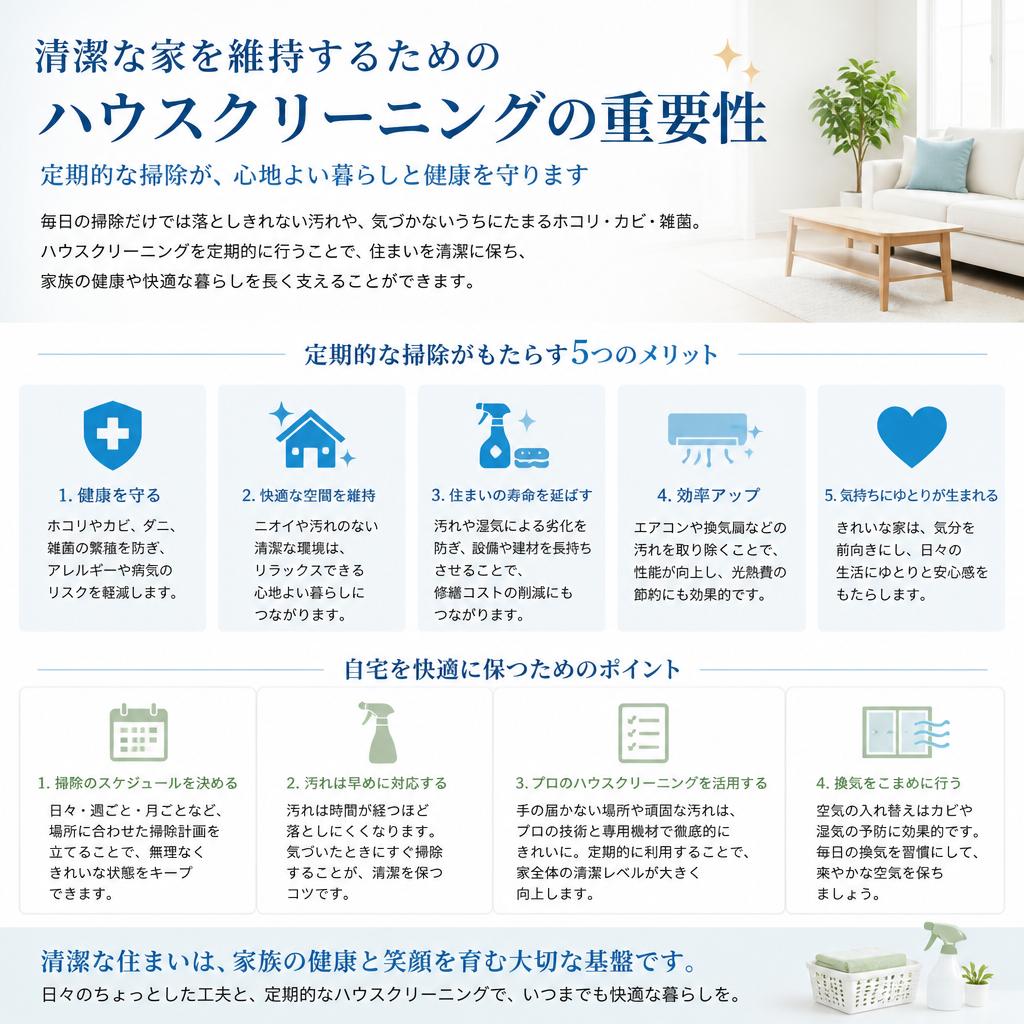 清潔な家を保つハウスクリーニング