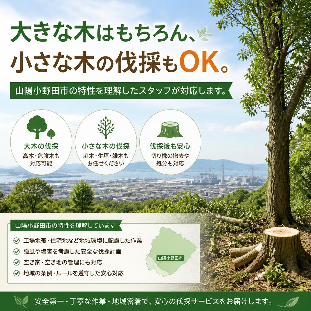 2. どんな木でも1本から対応！