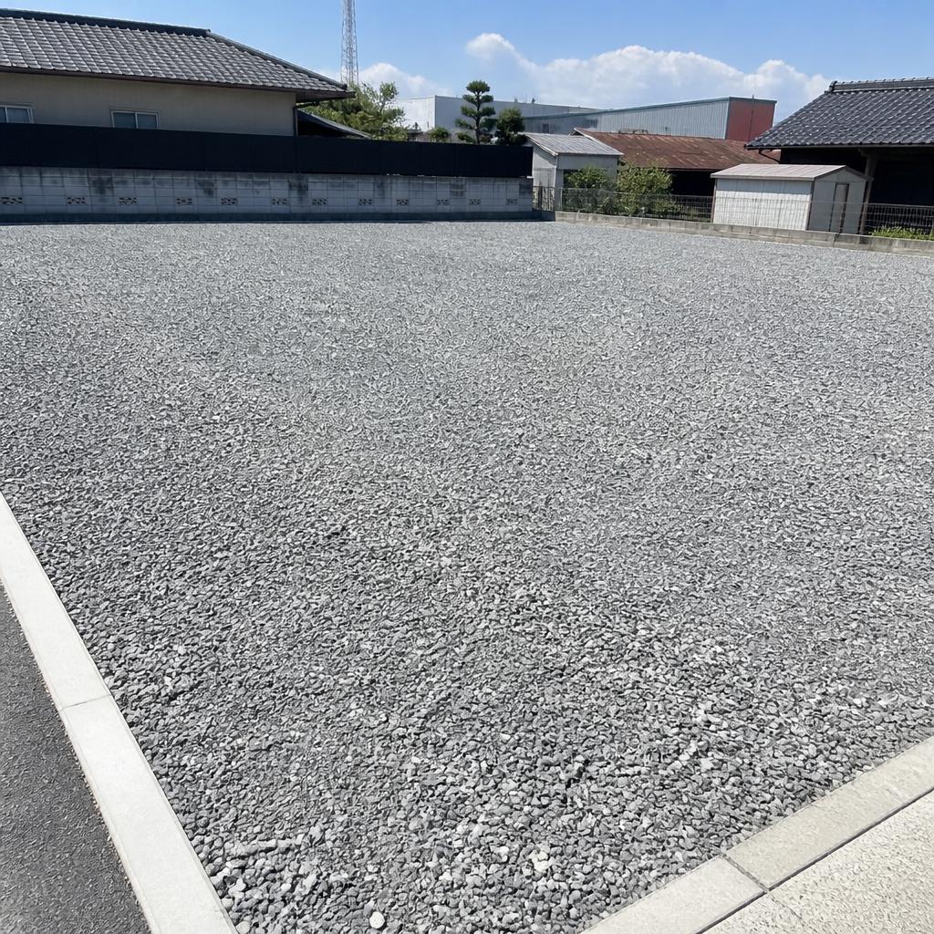 宇部市で駐車場の砕石整備を行い、快適な駐車スペースを三井工業が提供！